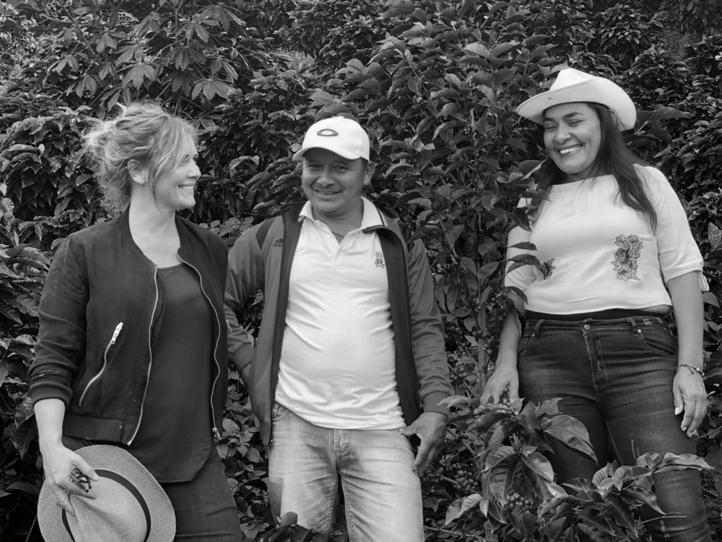 Anne Lunell from Koppi with the Ramos in Colombia. Coffee prices for coffee farmers have to be resonable and fair. Koppi Coffee Roasters pay way more for the coffee beans they get from their farmers.